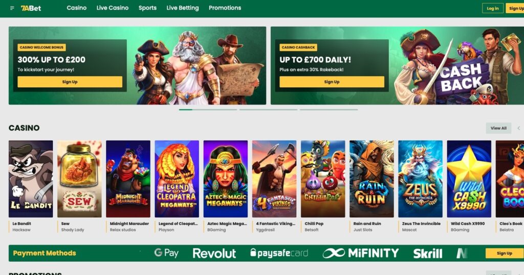 7ABet – Best Non GamStop Casino For High RTP Slots & Fast Banking